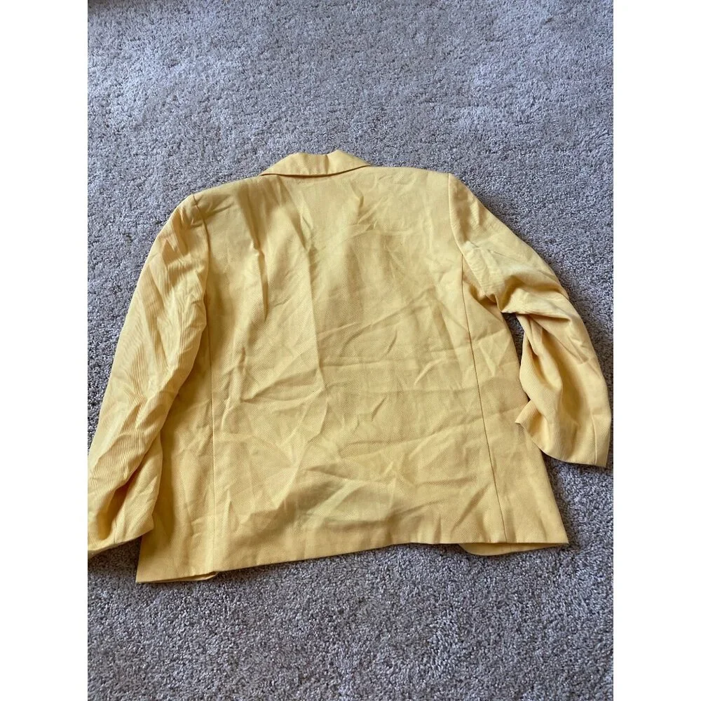 Vintage‎ Norton McNaughton Women's Yellow Blazer Size 12P Button Down Office